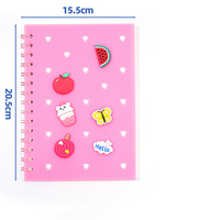 Carnet A5 à spirale perforée DIY, mignon, coloré, à feuilles mobiles, pour étudiants, papeterie de dessin animé, vente en gros