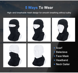 Kostenloser Versand Winter Sommer Wasserdichte Sturmhaube Voll gesichts maske Outdoor Motorrad Ski Schwarze Sturmhaube - Product Image 5
