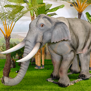 Éléphant animatronique réaliste électrique télécommandé pour intérieur, modèle en métal, étanche, résistant aux intempéries <span class=keywords><strong>et</strong></span> antirouille, pour aire de jeux publique - Product Image 1