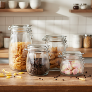 1.5L 1L 750ML 500ML bocal de stockage alimentaire en verre avec clip métallique et bague d'étanchéité en silicone <span class=keywords><strong>pour</strong></span> pâtes café thé CCP363SW - Product Image 6