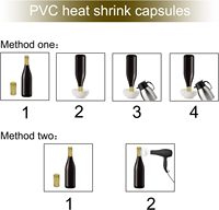 Tapas Termoencogibles de PVC para Botellas de Vino, Tapas Cilíndricas para Botellas con Tecnología de Termoencogimiento