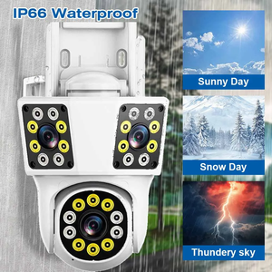 كاميرا مراقبة جديدة ICSEE 8MP(2MP * 2 + 4MP * 1) خارجية مقاومة للماء ثلاث عدسات ثلاث شاشات ملونة للرؤية الليلية مسار الحركة واي فاي PTZ - Product Image 2