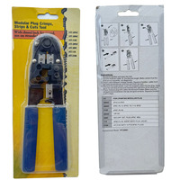 Herramienta de crimpado para enchufes modulares RJ45 Conectores Cat5e Cat6 Herramienta de crimpado de red Cortador de cables Crimpadora todo en uno