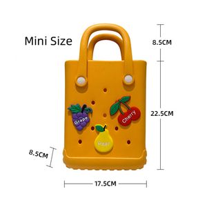 Sac fourre-tout élégant pour femme en PVC imperméable et mousse EVA, réutilisable, très tendance, avec lettres, couleurs bonbon en silicone, sac de shopping - Product Image 6