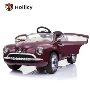 Sıcak satış araba binmek çocuklar elektrikli oyuncak araba ucuz klasik nostaljik araba plastik pil oyuncak