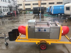 Commercial Hot Dog Cart Tricycle Small Size Hot Dog Shape Design Food Cart Snack Food Mobile Service Equipped Trolley - Product Image 4