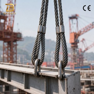 Eslinga de <span class=keywords><strong>Cable</strong></span> de <span class=keywords><strong>Acero</strong></span> de Grado Industrial - <span class=keywords><strong>Cable</strong></span> de <span class=keywords><strong>Acero</strong></span> <span class=keywords><strong>Trenzado</strong></span> Multifilar para Elevación y Remolque Seguros - Product Image 1