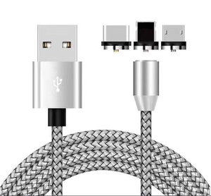Red 3 en 1usb trenzado magnética usb data <span class=keywords><strong>cable</strong></span> <span class=keywords><strong>de</strong></span> carga magnética - Product Image 3