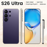 Smartphone S26 Ultra AI Tarot Fun Divination 7,3 pouces 60Hz Android 15 16 Go 1 To 108 MP 8800 mAh Deca Core 5G Double SIM Face ID GPS
