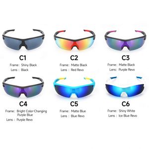 Lunettes de soleil de sport personnalisées pour hommes, verres PC noirs UV400, pour l'escalade, le cyclisme, la mode, le VTT - Product Image 5