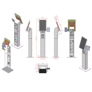 <span class=keywords><strong>Borne</strong></span> de commande publicitaire Android 13 de 21,5 pouces pour kiosque alimentaire préfabriqué en centre commercial avec impression en libre-service HSK-KA21 - Product Image 4