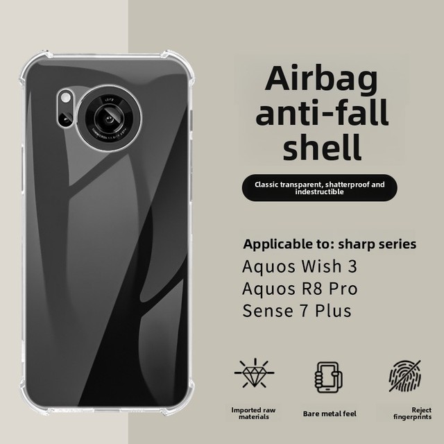 For for R9 Pro Phone case Transparent Shatter-Resistant Silicone Gel Soft Full-Coverage with for for Sense 10/Zero 6/R8