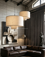 Lampe sur pied en tissu lin moderne, lampe suspendue, lampe de table, décoration de luxe, applique murale, éclairage pour projets hôteliers cinq étoiles