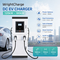 Station de recharge DC pour véhicules électriques 60 kW CCS1 CCS2 GBT NACS IP55 Étanche OCPP RFID Écran LCD 7 pouces Double pistolet Public Nouveau WrightCharge