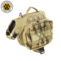 Mochila resistente ajustável para pets, coleira de peitoral para cães, tática, para acampamento, caminhadas