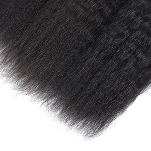 Cheveux indiens Remy Kinky Straight Weave 3 Bundles Extension de cheveux vierges de haute qualité <span class=keywords><strong>Black</strong></span> <span class=keywords><strong>friday</strong></span> Sale Wholesale - Product Image 3