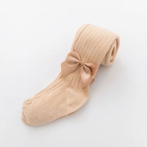 Medias de Punto Transpirables y Coloridas para Niñas, Pantimedias de Algodón con Lazo para Bebés - Product Image 3