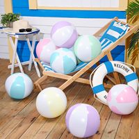 Ballon de plage gonflable 11 pouces, couleurs macaron, en PVC, jeu sportif pour enfants et adultes, idéal pour les fêtes à thème tropical Hawaïen en extérieur