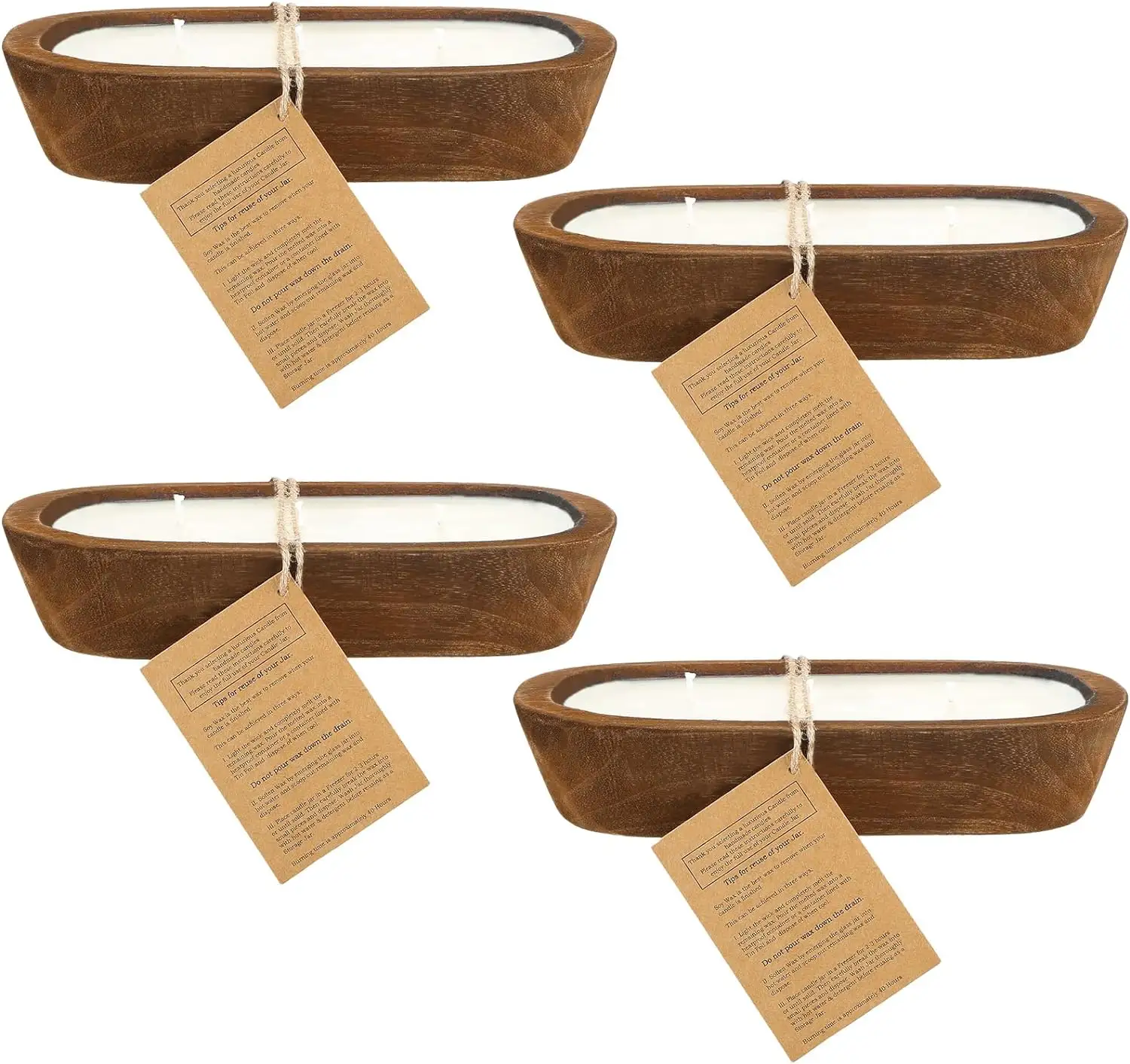 Bougies de bol de pâte en bois Bougies de bol de pâte de ferme de 10 pouces Bougies de bol de pain de cire de soja pour la décoration de pièce maîtresse de Table