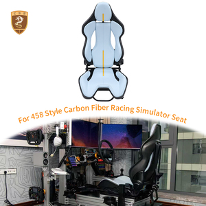 Siège de simulation en fibre de carbone sèche pour <span class=keywords><strong>simulateur</strong></span> de course Direct Drive, compatible avec <span class=keywords><strong>Ferrari</strong></span> 296GTB SF90 F8 458, siège baquet universel - Product Image 1