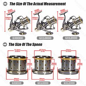 WEI Moulinets <span class=keywords><strong>Spinning</strong></span> GX8000-12000 16 + 1BB Carretel Peche De La Carpe <span class=keywords><strong>Moulinet</strong></span> En Mer Longue Ligne Mer Pêche Surf Reel - Product Image 2