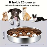 Elecpet Bol à nourriture lente en acier inoxydable antidérapant, diffuseur de nourriture lent pour les animaux de compagnie lors