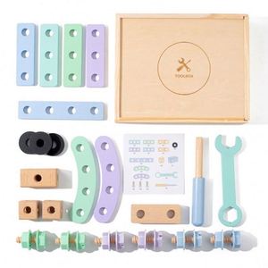 Juego de Herramientas para Niños, Bloques STEM, Juego de Imitación, Construcción, Ensamblaje y Desensamblaje, Kit de Herramientas de Madera con Tornillos para Niños - Product Image 2