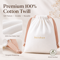 Sac en toile de coton à cordon de serrage pour cadeau, sac à poussière pour bougie, sac de rangement pour savon, logo personnalisé, écologique, promotionnel, en gros