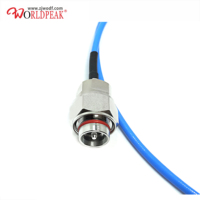 Câble de raccordement Mini Din 4.3-10 Fiche mâle vers 43/10 Fiche mâle Semiflex Semi Flexible Bleu RG141 RG402 .141 Extension RF Pigtail