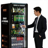 Máquina Expendedora Qingo para Snacks y Bebidas Pequeños, con Código QR/Lector de Tarjetas, Función SDK, Pantalla Táctil y Gestión Basada en la Nube para Uso en Aeropuertos