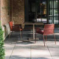 Canapé en aluminium Ensemble de table à manger en bois Corde de rotin Moderne en bois massif Patio Hôtel Teck Grand ensemble de meubles de jardin d'extérieur
