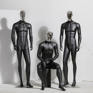 Maniquí de cabeza de modelado para hombre, soporte de exhibición de <span class=keywords><strong>cuerpo</strong></span> <span class=keywords><strong>entero</strong></span>, modelo negro de alta calidad - Product Image 2