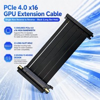 Câble d'extension GPU ITX personnalisé PCIe 4.0 X16, ruban double inversé 64 Go/s, rangée unique, cœur en cuivre, pour PC MOD