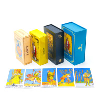 Offre Spéciale d'usine cartes de tarot personnalisées cartes de tarot anglais personnalisées jeu de cartes avec guide en gros