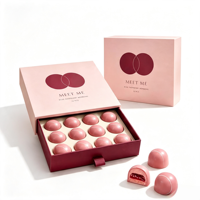 Boîte cadeau en carton rigide rose personnalisée pour chocolats, bonbons, mariage, Saint-Valentin, avec sac cadeau en papier personnalisé