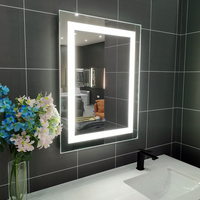 Miroir LED de salle de bain anti-buée 6000K, style moderne, personnalisé pour l'hôtellerie, avec éclairage LED intégré