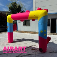 Enfants sport de plein air drôle arc ballon gonflable petit réveil course événement ligne ballon