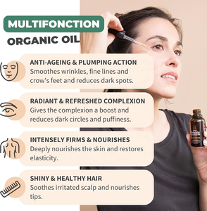 Huile de graines de figue de Barbarie et de <span class=keywords><strong>cactus</strong></span> 100% pure naturelle, extra vierge, pressée à froid, pour le soin du visage, du corps, des cheveux et de la peau, marque privée - Product Image 2