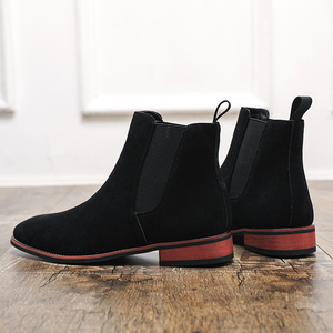 <span class=keywords><strong>Stivali</strong></span> Chelsea da <span class=keywords><strong>Uomo</strong></span> di Alta Qualità, Moda in Pelle Scamosciata, Punta Affusolata, Chiusura con Bottoni, Taglie Grandi EUR, Suola in Gomma, Altre Parti in Pelle - Product Image 2