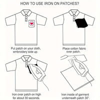 Patch fabricant personnalisé 3D personnalisé patchs de broderie presse à chaud coudre sur le fer sur les patchs brodés pour les vêtements