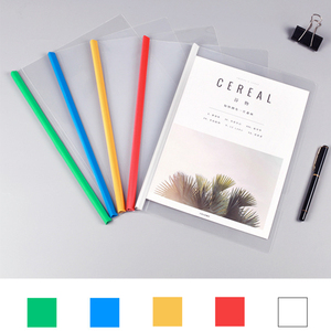 Xe Đẩy A4 <span class=keywords><strong>PP</strong></span> Tài Liệu Trong Suốt Thư Mục Tập Tin Với Thanh Trượt Đầy Màu Sắc - Product Image 4