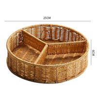 Porte-couverts en rotin PP tressé à la main, de qualité alimentaire, imperméable, panier séparateur pour couteaux, fourchettes et baguettes, pour restaurant et table à manger
