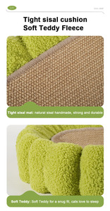 ขายตรงจากโรงงาน ที่นอนแมวทรงต้นไม้พร้อมที่ลับเล็บ ทำจากวัสดุไซซอล แบบชิ้นเดียว ตั้งได้ในแนวตั้ง สามารถปรับแต่งได้ - Product Image 4