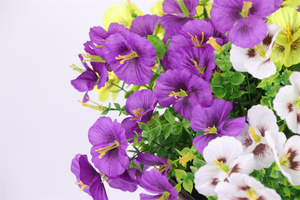 Canasta Colgante <span class=keywords><strong>de</strong></span> Flores Artificiales Premium al por Mayor, Ecológica, Resistente al Fuego, sin Olor, Resistente a los Rayos UV, <span class=keywords><strong>Planta</strong></span> Decorativa - Product Image 6
