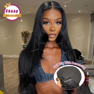 Peluca de Cabello Humano con Diadema Recta al por Mayor, Cabello Humano Virgen Brasileño, Hecho a Máquina, Pelucas de Cabello Humano <span class=keywords><strong>3</strong></span> en 1 con Diadema para Mujer - Product Image 3