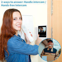 Interphone vidéo villa de bonne qualité, interphone avec moniteur, 3 unités, appartements, 4 fils, système d'interphone vidéo de porte