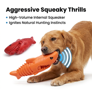 Juguete de Goma Personalizado para Perros, Resistente e Indestructible, con Forma de Tiburón, para el Cuidado Dental de Mascotas - Product Image 3