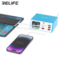 Multifonctionnel RELIFE RL - 309A, 8 interfaces pour une charge rapide, adapté aux téléphones mobiles et tablettes de marque grand public