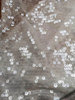 Robe de soirée haute couture à paillettes argentées, tissu en dentelle à paillettes, dernière collection