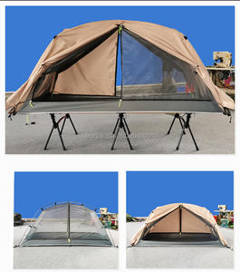 Sac à dos portable <span class=keywords><strong>de</strong></span> luxe simple 1 personne en plein air <span class=keywords><strong>lit</strong></span> pliant imperméable beige camping <span class=keywords><strong>lit</strong></span> tente - Product Image 5